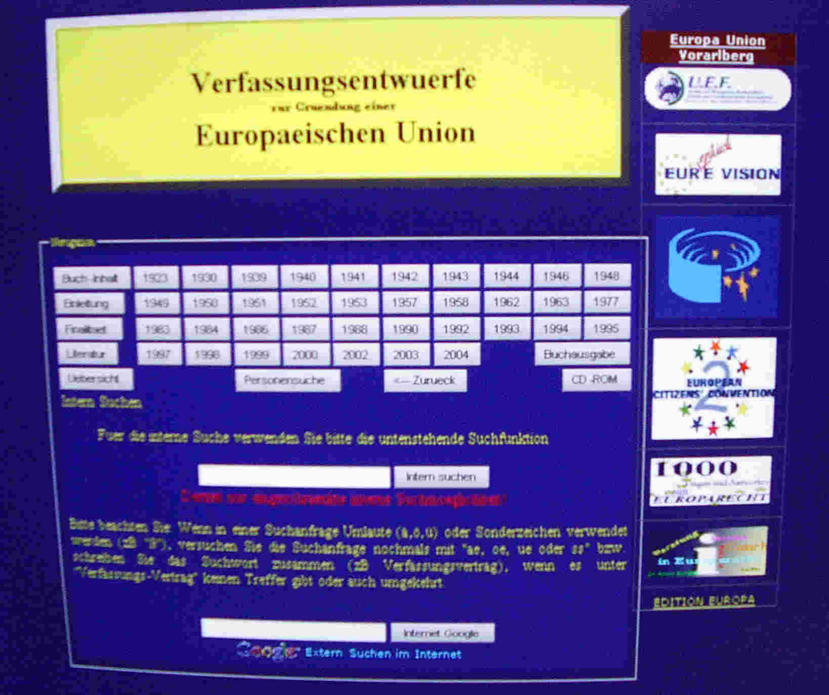 EU - Verfassungsvertraege seit 1923